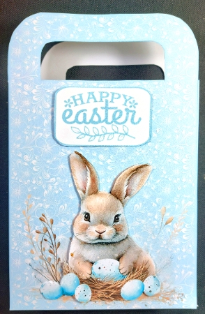 Blue Easter Bunny Gift Bag by Linda Short