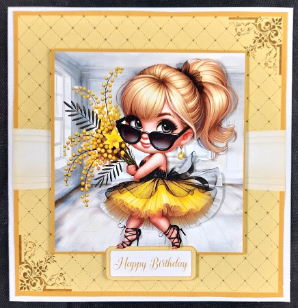 Sunshine Girl Card Front 6x6 by Linda Short