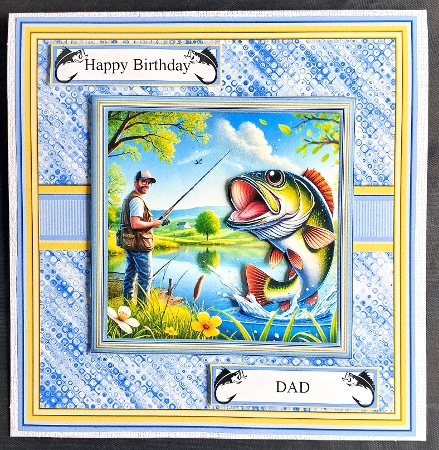 Happy Fishing Day - Mini Kit for Fathers Day or Birthday etc. by Linda Short
