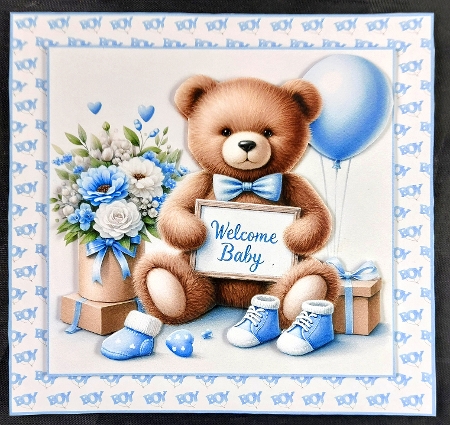 6X6 Blue Bears 7 - Illustrations for Cardmakers & Designers  by Linda Short