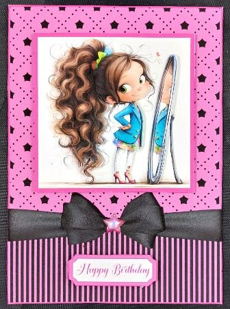 Fashionista Card Front 7x5 by Linda Short