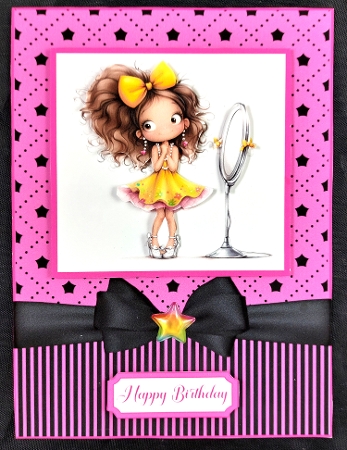 Fashionista Card Front 7x5 by Linda Short