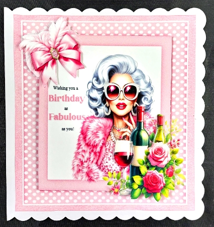 7x7 Sending Fabulous birthday choice of four mini kit by Linda Short