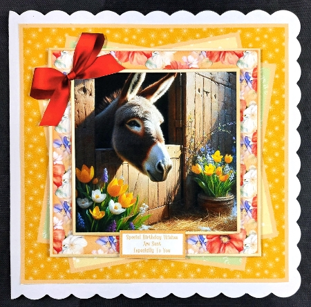 Little Donkey Looking Out The Stable Door - 7x7 Mini Kit by Linda Short