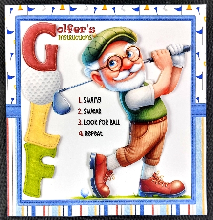 7x7 Fun golfers instructions choice of four mini kit by Linda Short