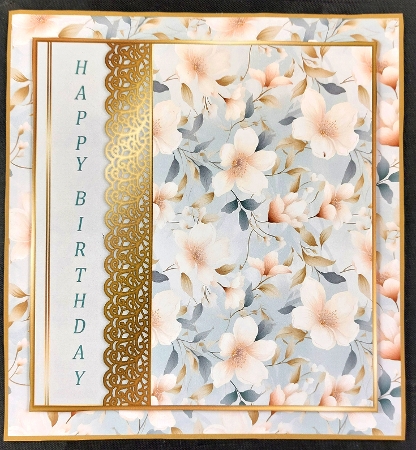 8x8 Neutral Pastel Flower Papers 1 Card Fronts and Matching Papers 1 by Linda Short