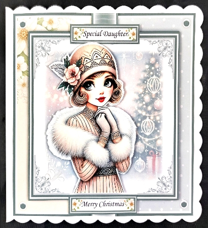 Christmas Art Deco Girl Mini Kit by Linda Short