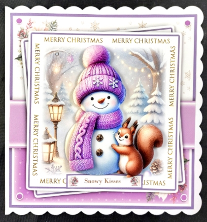 Lilac Snowman & Squirrel Mini Kit by Linda Short