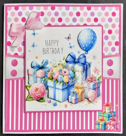 Birthday Presents Card Front 6x6 by Linda Short