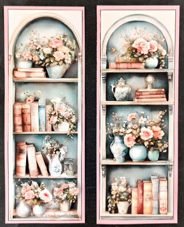 Shabby Chic Bookshelf Bookmarks by Linda Short
