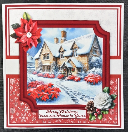 7x7 6x6 5x7 CHRISTMAS COTTAGE by Linda Short