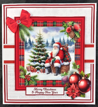 7x7 6x6 5x7 HIGHLAND SANTA by Linda Short