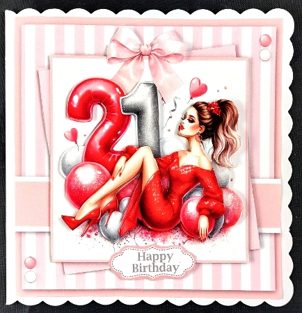 Happy Birthday Beautiful 21 by Linda Short