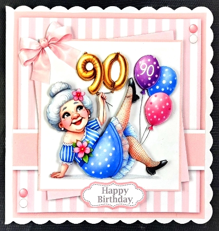 Happy Birthday Beautiful 90 by Linda Short