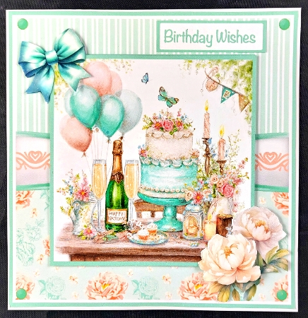 Cake and Champagne Mini Kit 7x7 by Linda Short