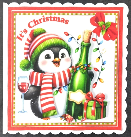 cup1386955_1209 - 7x7 Penguin Christmas cheer choice of four mini kit