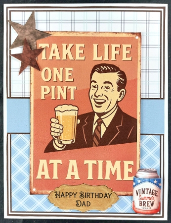 VINTAGE BEER 5x7 by Linda Short