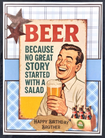 VINTAGE BEER 5x7 by Linda Short