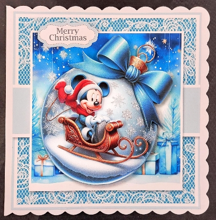 Beautiful Mickey Mouse Christmas Bauble by Linda Short