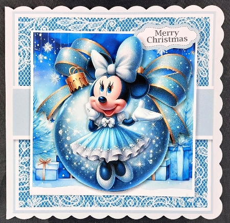 Beautiful Minnie Mouse Christmas Bauble by Linda Short