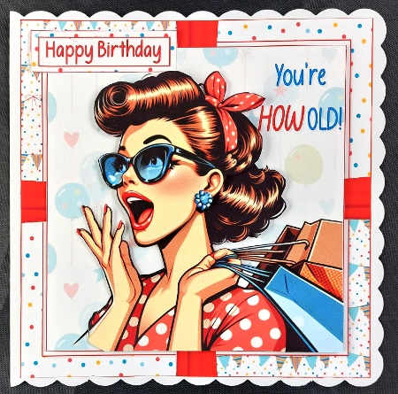 7x7 Retro birthday wishes choice of four mini kit by Linda Short
