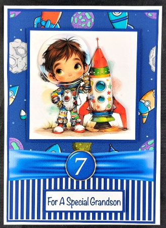My Little Space Cadet Card Front 5x7 by Linda Short