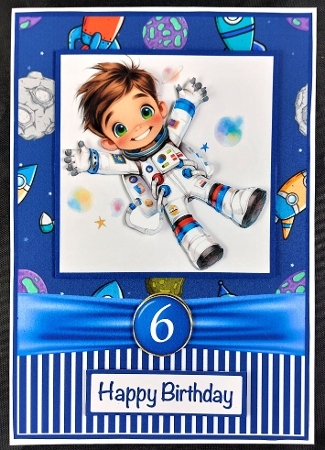 My Little Space Cadet Card Front 5x7 by Linda Short