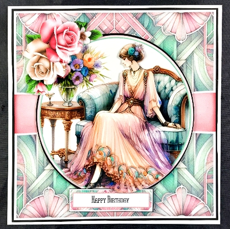 Art Deco Elegance With Set Of 4 Toppers by Linda Short