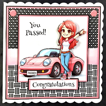 You Passed! - Female Driving Test Congratulations Card by Linda Short