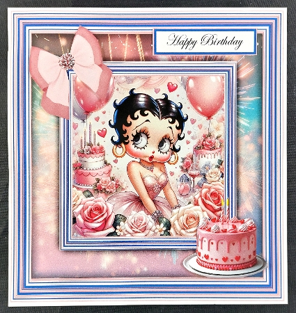 Betty Boop Birthday 1 - 6x6 Mini Kit by Linda Short