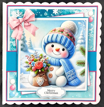 Pretty Snowman Floral For You by Linda Short
