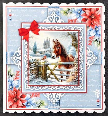 Christmas Animals Multi Topper 7x7 inch Kit by Linda Short