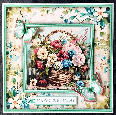 Floral Basket - 6x6 Mini Kit by Linda Short