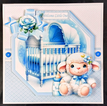 7x7 Sweet baby boy choice of four mini kit by Linda Short