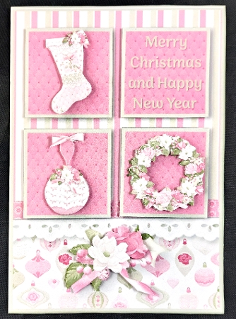 Pastel Christmas - Squares Card Mini Kit by Linda Short
