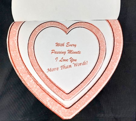 Coral Shaped anniversary card by Linda Short