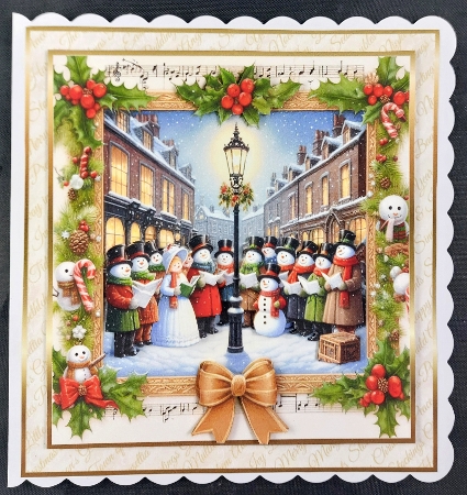 snowman carol singers by Linda Short