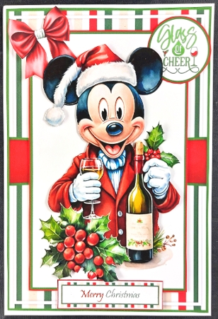 Glass Of Cheer With Set Of 4 Toppers by Linda Short
