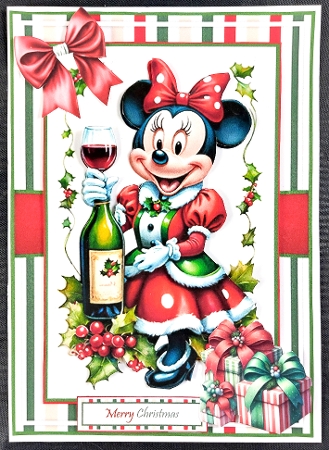 Glass Of Cheer 2 With Set Of 4 Toppers by Linda Short