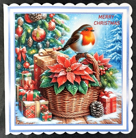 framed christmas robin by Linda Short