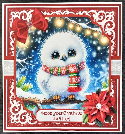 CHRISTMAS OWL 6x6 by Linda Short