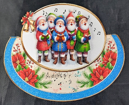 Christmas Carols-Card Front and Rocker Card-4 by Linda Short