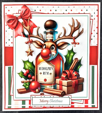 Christmas Spirits With Set Of 4 Toppers by Linda Short