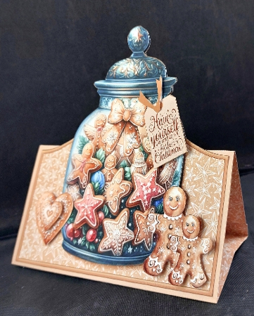 Christmas Cookie Jar Tent Card-2 by Linda Short