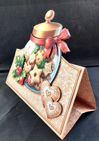Christmas Cookie Jar Tent Card-3 by Linda Short