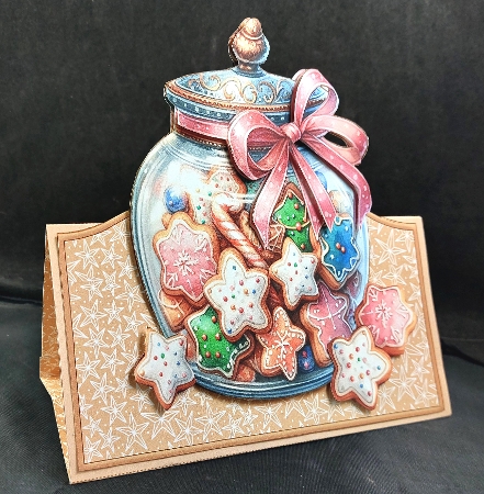 Christmas Cookie Jar Tent Card-4 by Linda Short