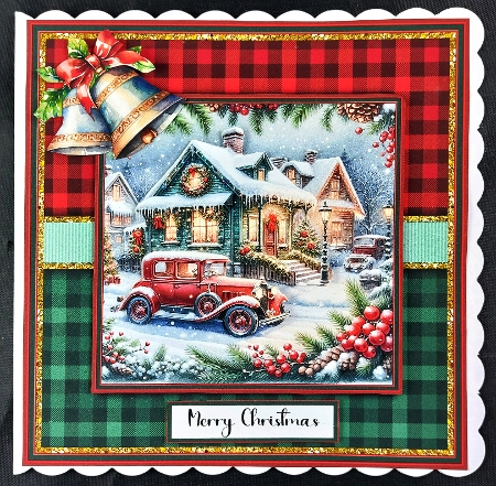 Christmas Winter Scene -  Mini Kit REQUEST 8x8 by Linda Short