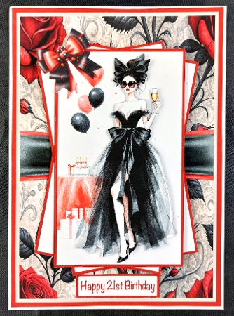 Red & Black Birthday Mini Kit 5x7 by Linda Short