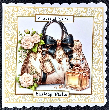 Gold and White Christmas A4 by Linda Short