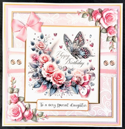 Pink Jewelled Butterflies by Linda Short